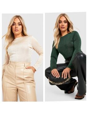 Boohoo Sheer Long Sleeve Top 2 for 1